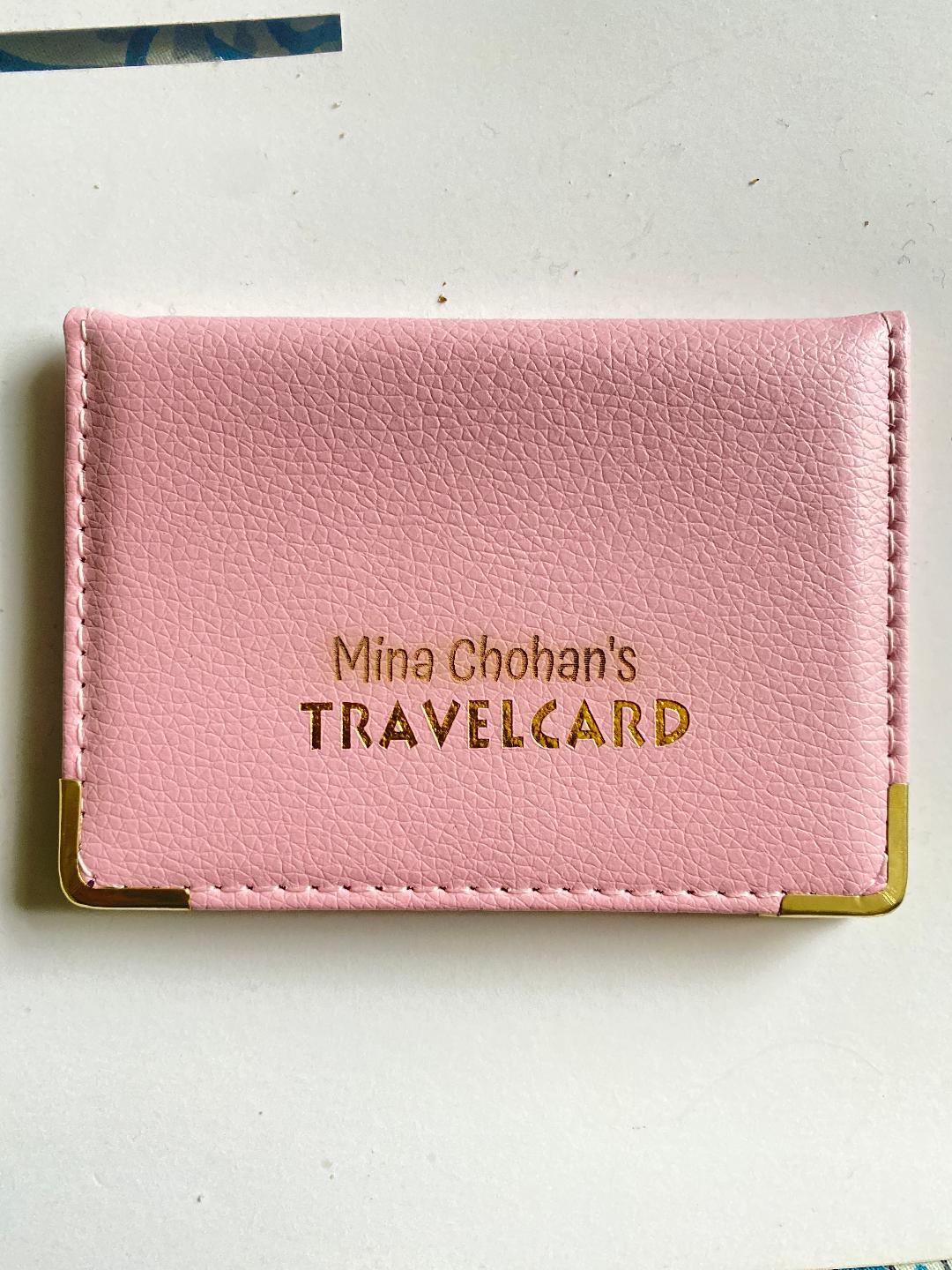 Personalised Oyster Travel Card Holder- Create your Unique -custom Travel Card Holder with Engrave name