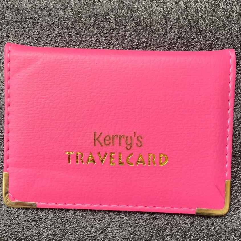 Personalised Oyster Travel Card Holder- Create your Unique -custom Travel Card Holder with Engrave name